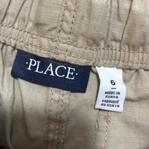 The Children’s Place Boys Khaki Cargo Shorts Size 6 – Pull-On Elastic Waist - Picture 3 of 3